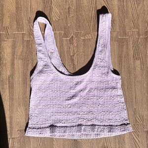 PAC PURPLE RIBBED TANK TOP SIZE MEDIUM